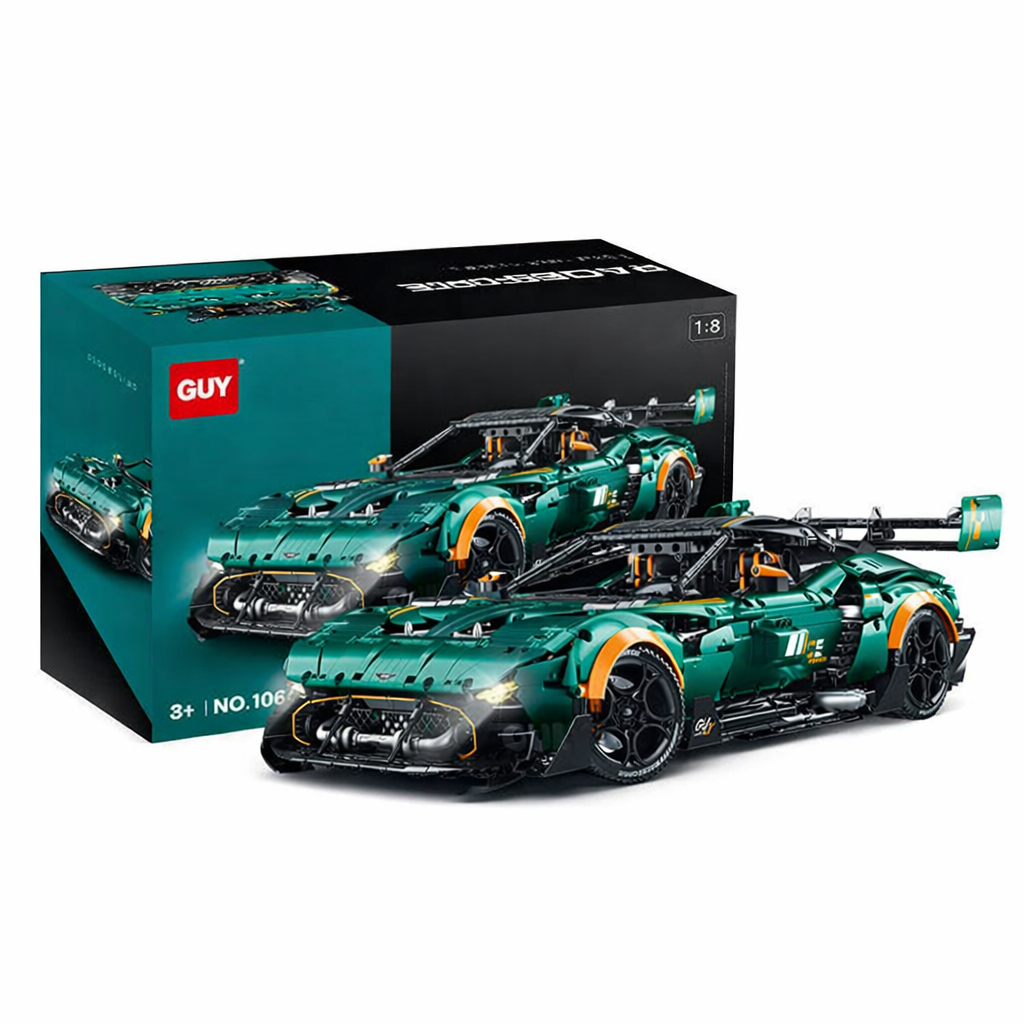 1:8  Hypercar Model with RC Doors, Hood and Smoke Diffuser, Suspension, 3786 Metallic Pieces